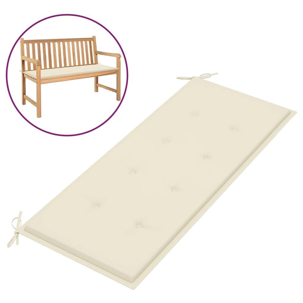 Garden Bench Cushion Cream 47.2"x19.7"x1.2" at Set Shop and Smile