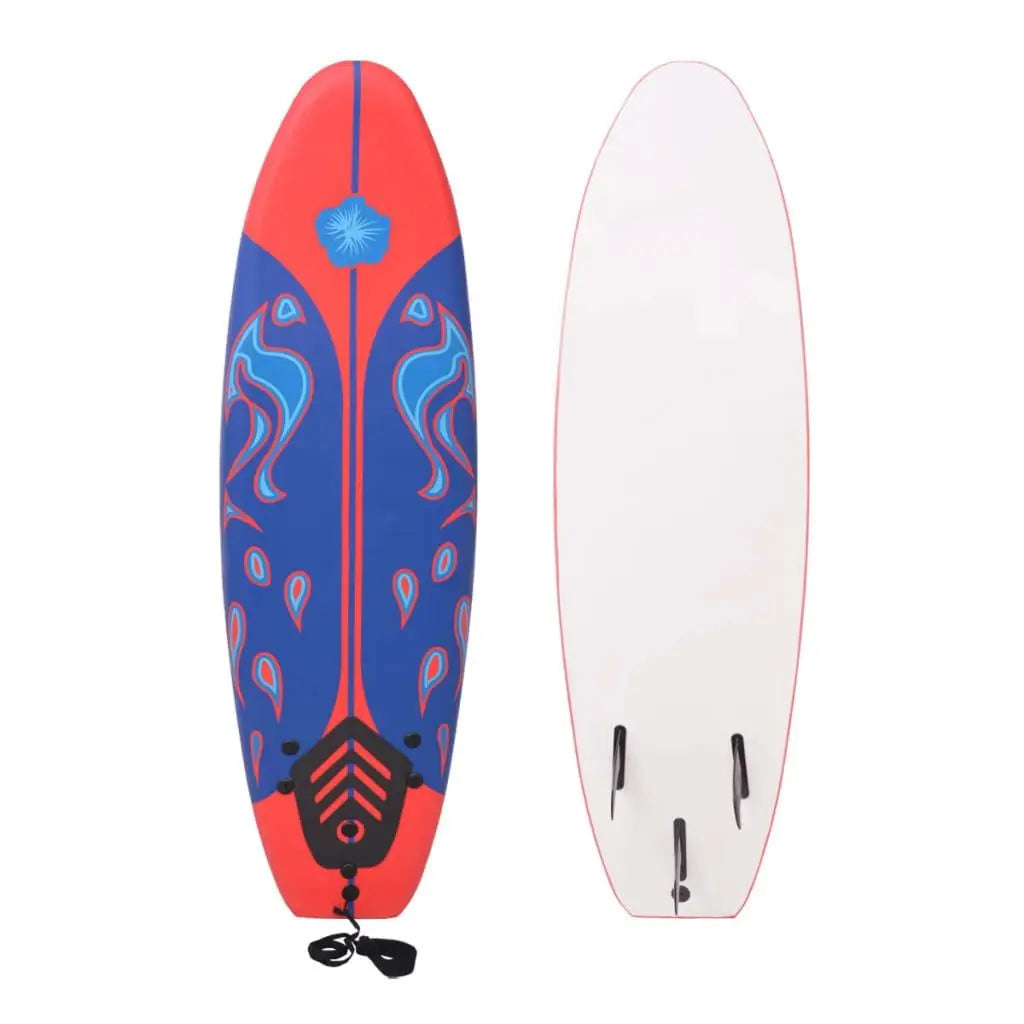 Surfboard Blue and Red 66.9" at Set Shop and Smile