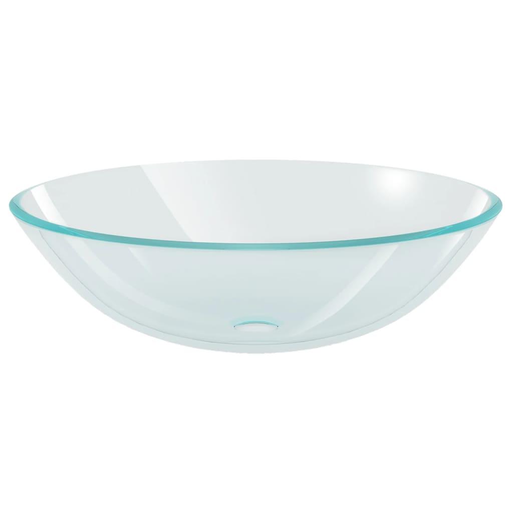 Basin Tempered Glass 16.5" Transparent at Set Shop and Smile