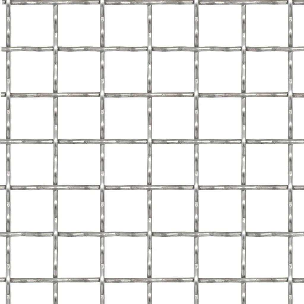 Crimped Garden Wire Fence Stainless Steel 19.7"x19.7" 0.4"x0.4"x0.1" at Set Shop and Smile