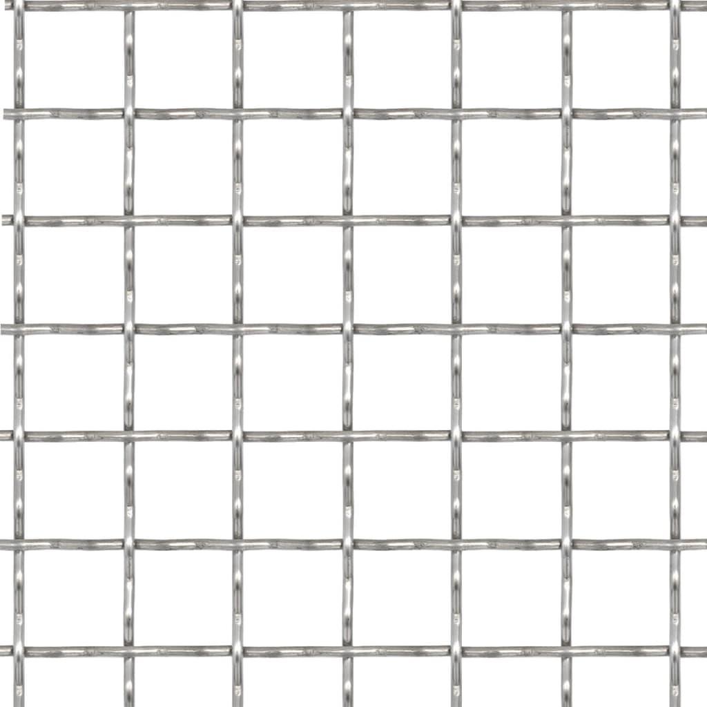 Crimped Garden Wire Fence Stainless Steel 19.7"x19.7" 0.8"x0.8"x0.1" at Set Shop and Smile