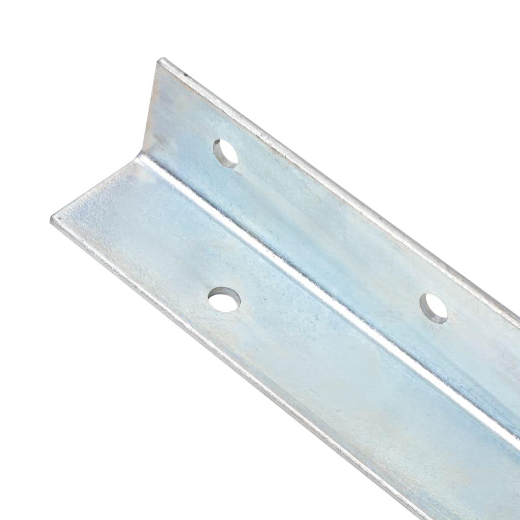 L-shaped Ground Anchors 12 pcs Galvanized Steel 2"x2"x19.7" at Set Shop and Smile