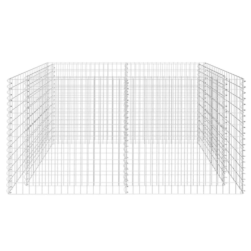 Gabion Raised Bed Steel 70.9"x35.4"x39.4" Silver at Set Shop and Smile