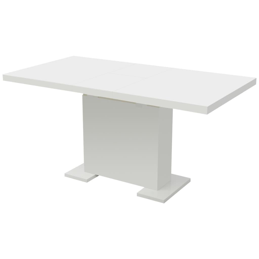 Extendable Dining Table High Gloss White at Set Shop and Smile