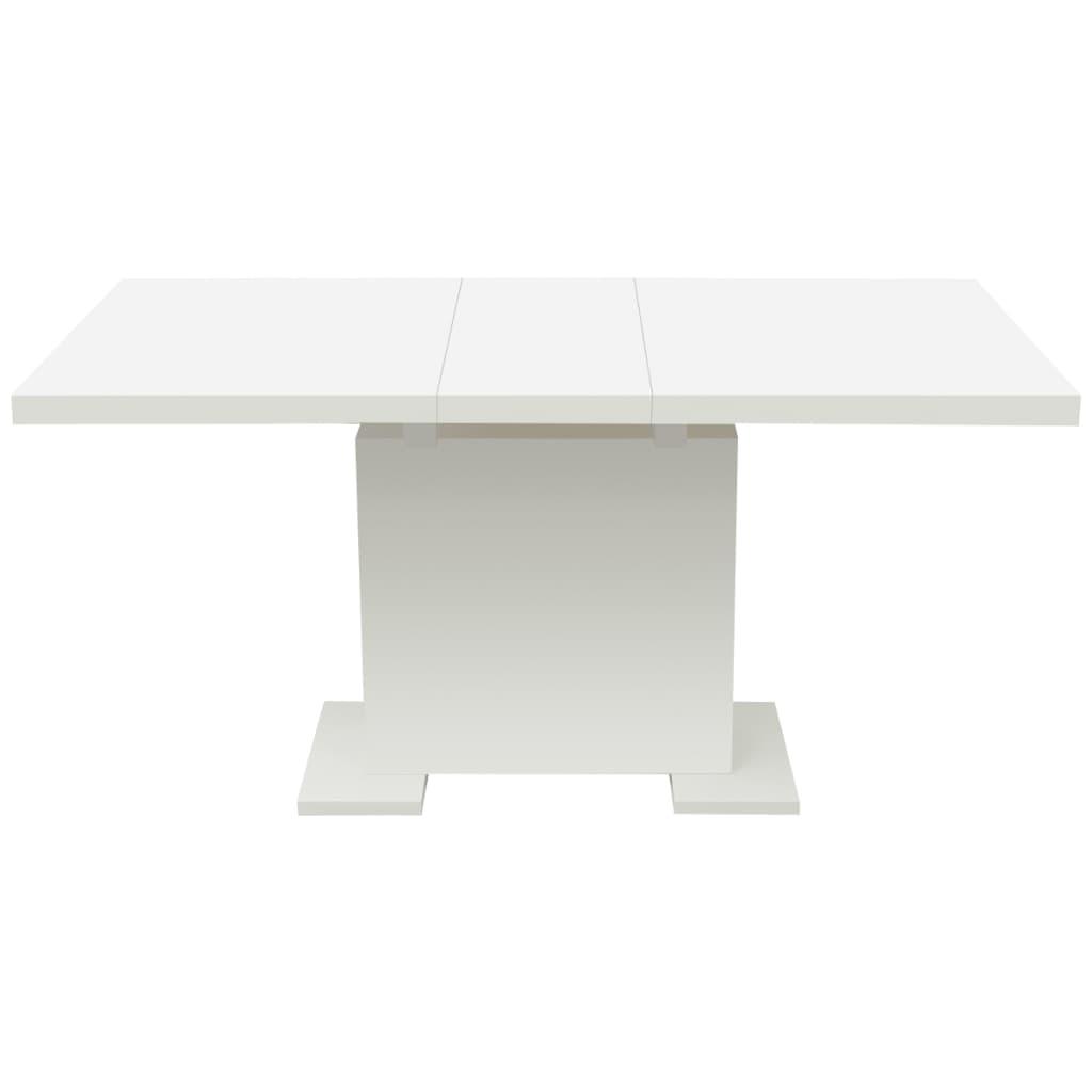 Extendable Dining Table High Gloss White at Set Shop and Smile