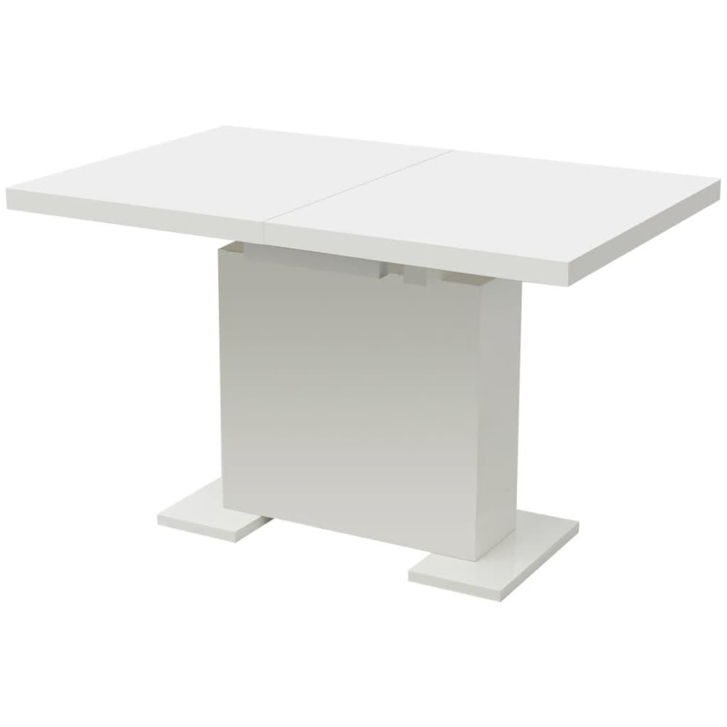 Extendable Dining Table High Gloss White at Set Shop and Smile