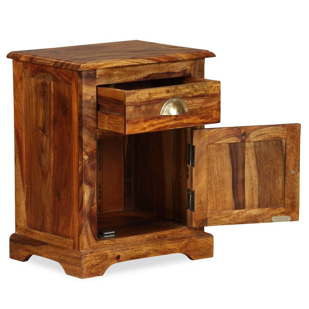 Bedside Cabinet 2 pcs 15.7"x11.8"x19.7" Solid Sheesham Wood at Set Shop and Smile