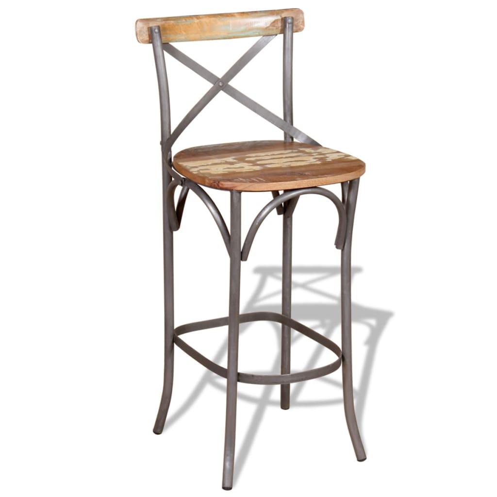 Bar Chair Solid Reclaimed Wood at Set Shop and Smile