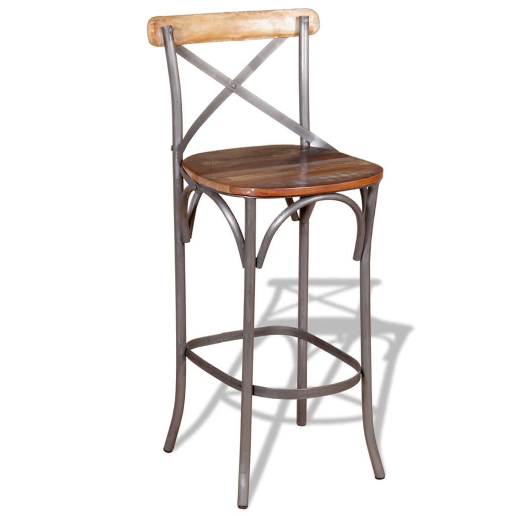 Bar Chair Solid Reclaimed Wood at Set Shop and Smile