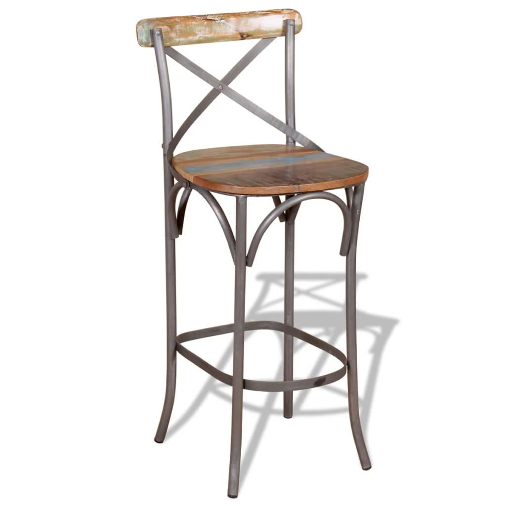 Bar Chair Solid Reclaimed Wood at Set Shop and Smile