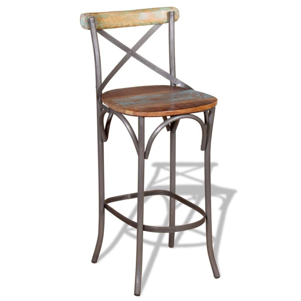 Bar Chair Solid Reclaimed Wood at Set Shop and Smile