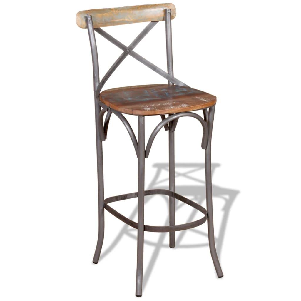 Bar Chair Solid Reclaimed Wood at Set Shop and Smile