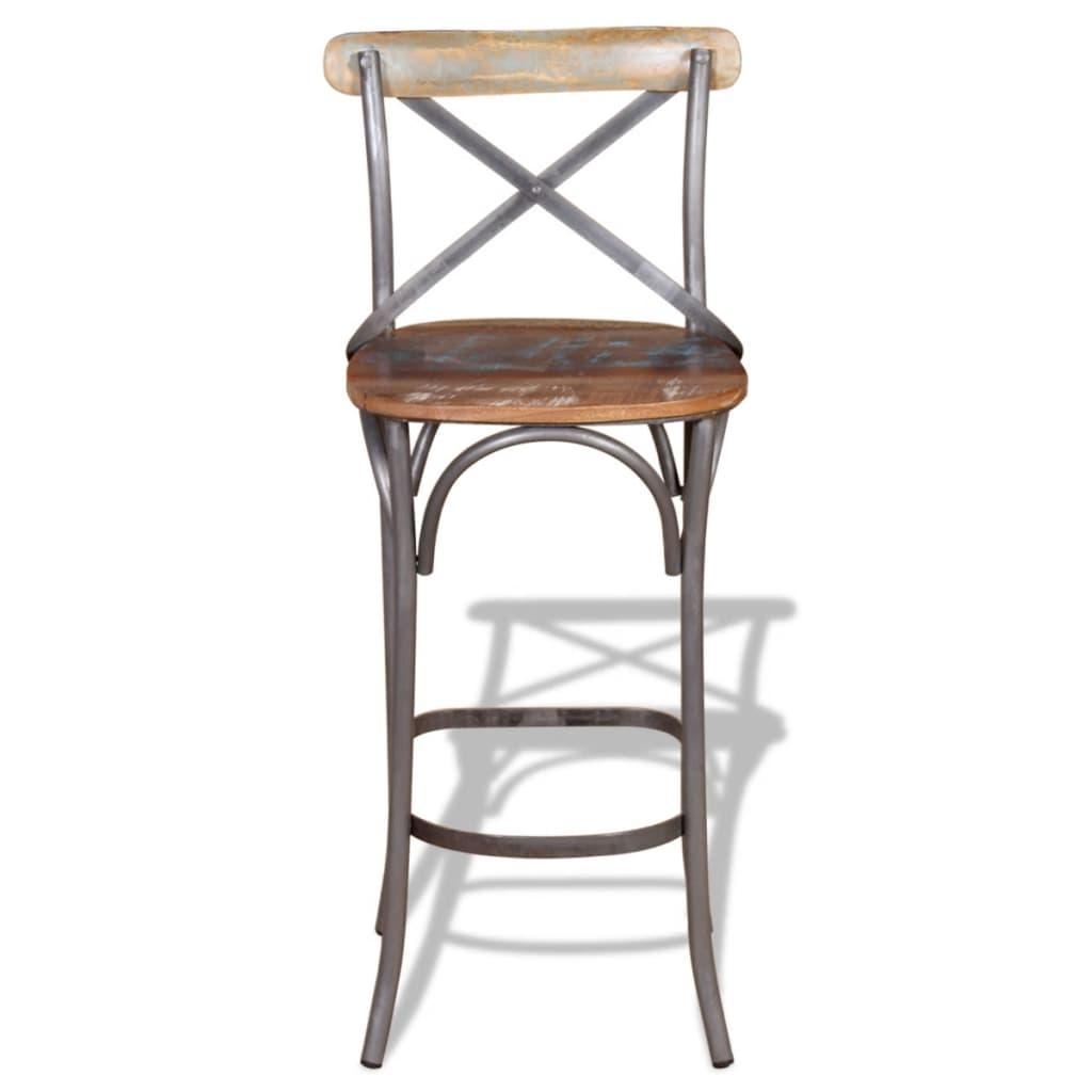 Bar Chair Solid Reclaimed Wood at Set Shop and Smile