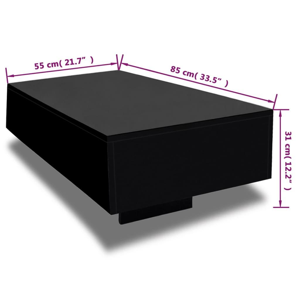 Coffee Table High Gloss Black at Set Shop and Smile