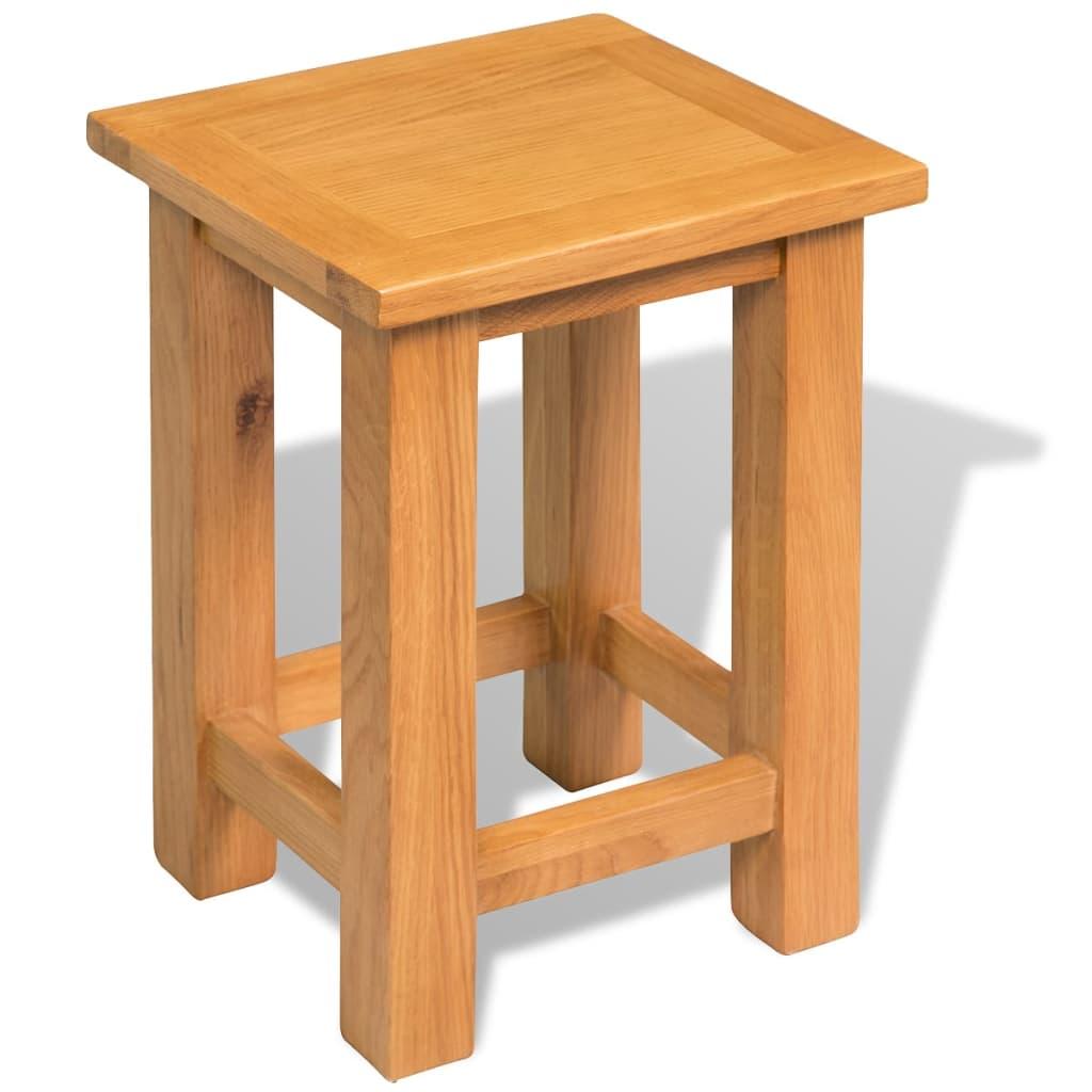 End Table Solid Oak Wood 10.6"x9.4"x14.6" at Set Shop and Smile
