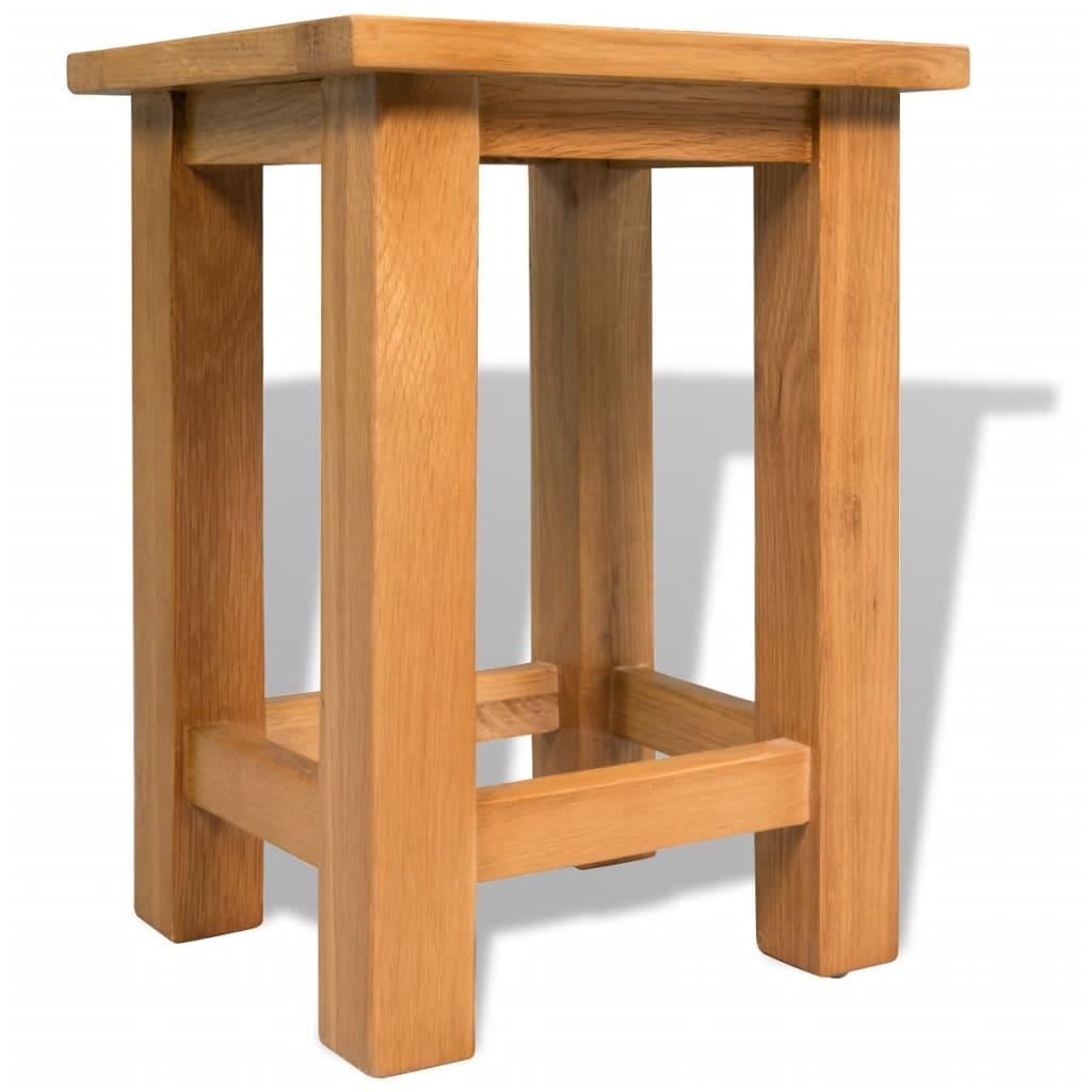 End Table Solid Oak Wood 10.6"x9.4"x14.6" at Set Shop and Smile
