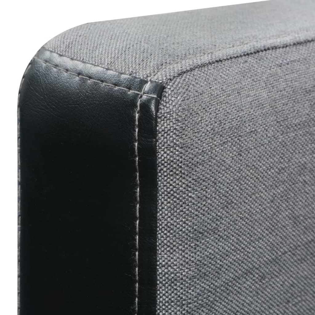 L-shaped Sofa Bed Fabric Black and Gray at Set Shop and Smile