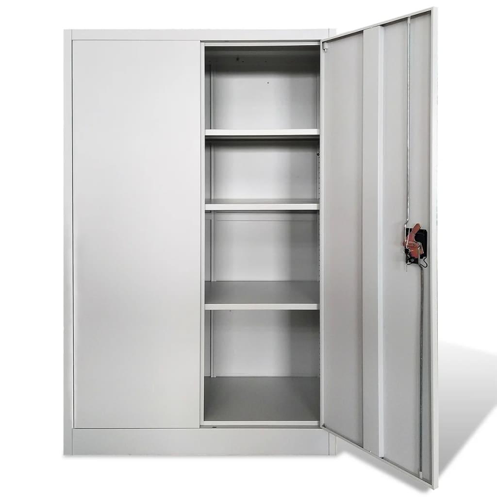 Office Cabinet 35.4"x15.7"x55.1" Steel Gray at Set Shop and Smile