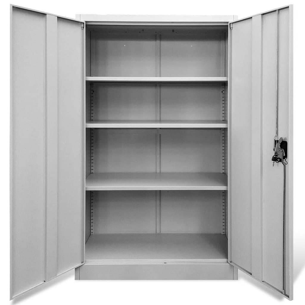 Office Cabinet 35.4"x15.7"x55.1" Steel Gray at Set Shop and Smile