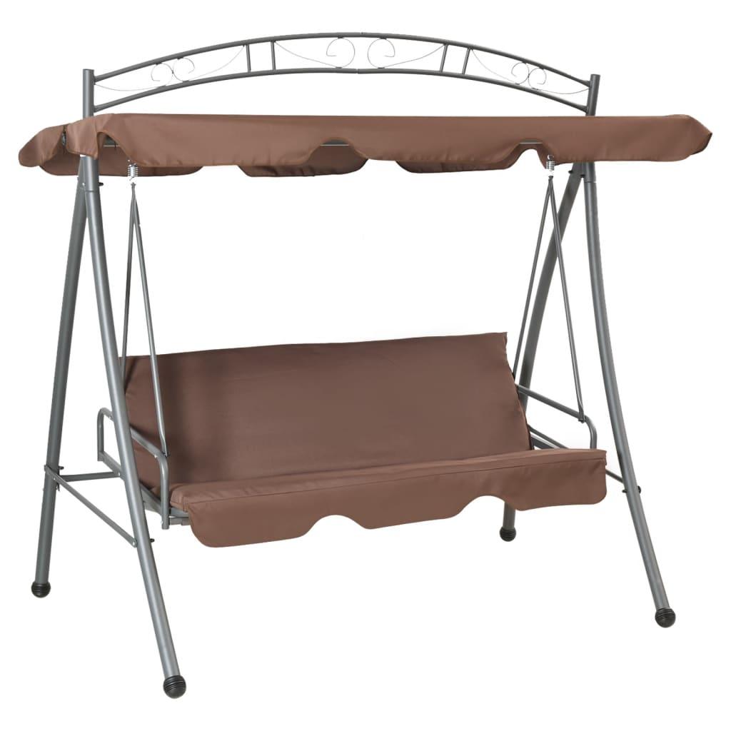 Outdoor Convertible Swing Bench with Canopy Coffee at Set Shop and Smile