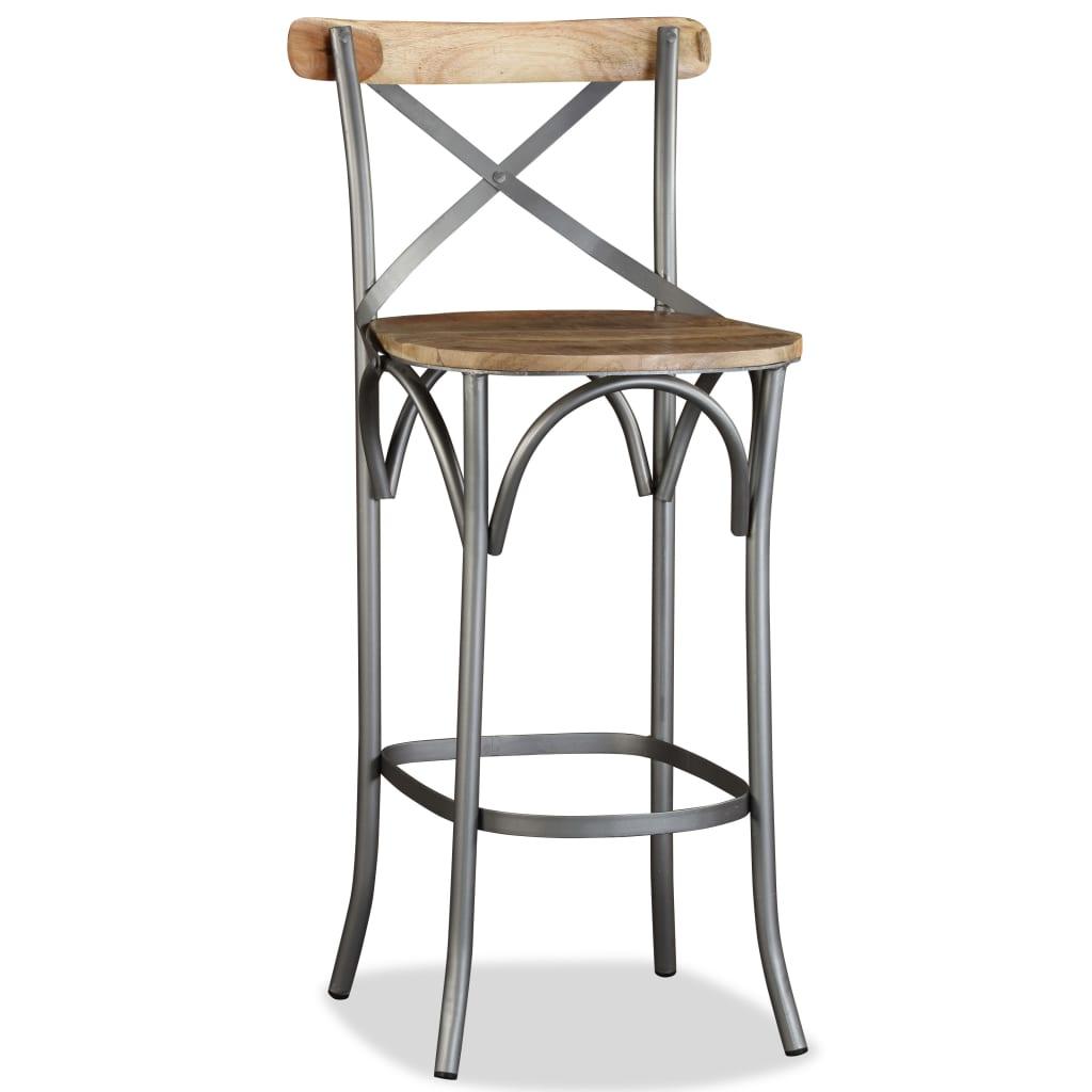 Bar Stool Solid Mango Wood at Set Shop and Smile