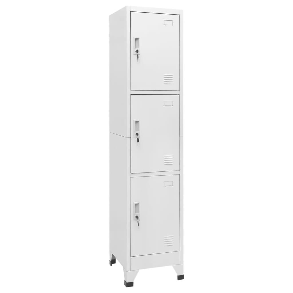 Locker Cabinet with 3 Compartments 15"x17.7"x70.9" at Set Shop and Smile