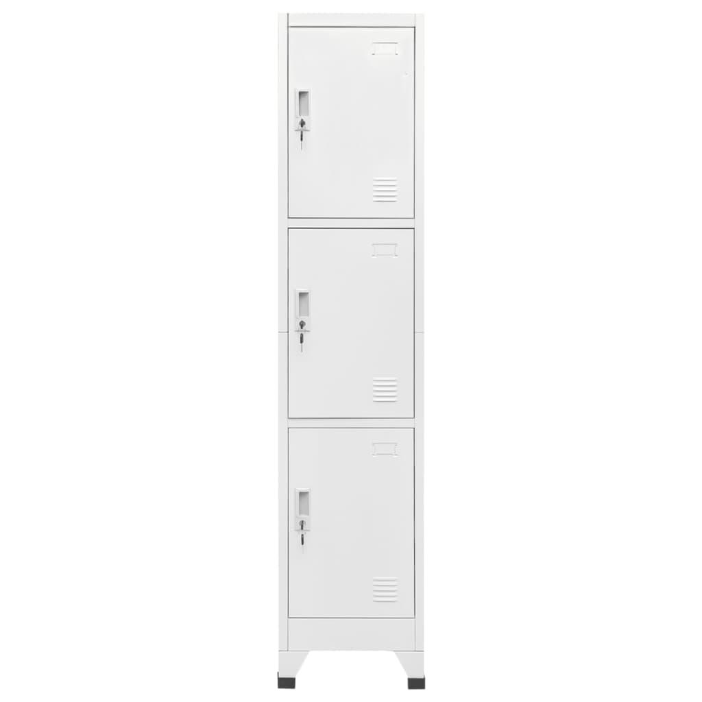 Locker Cabinet with 3 Compartments 15"x17.7"x70.9" at Set Shop and Smile