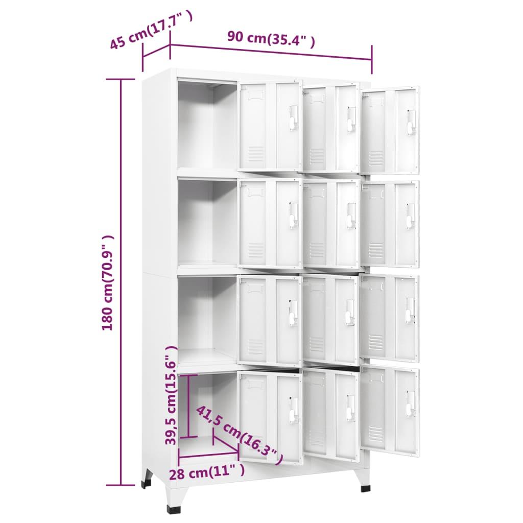 Locker Cabinet with 12 Compartments 35.4"x17.7"x70.9" at Set Shop and Smile