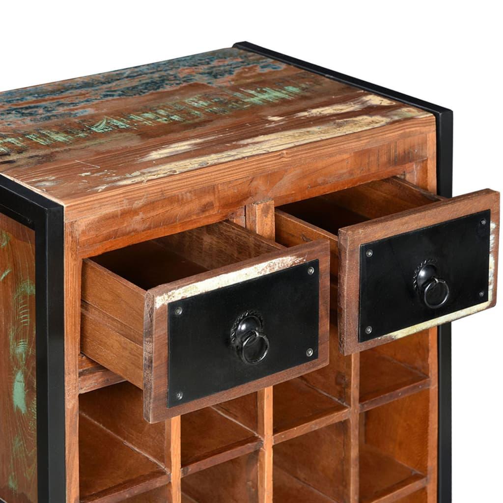 Wine Rack for 16 Bottles Solid Reclaimed Wood at Set Shop and Smile