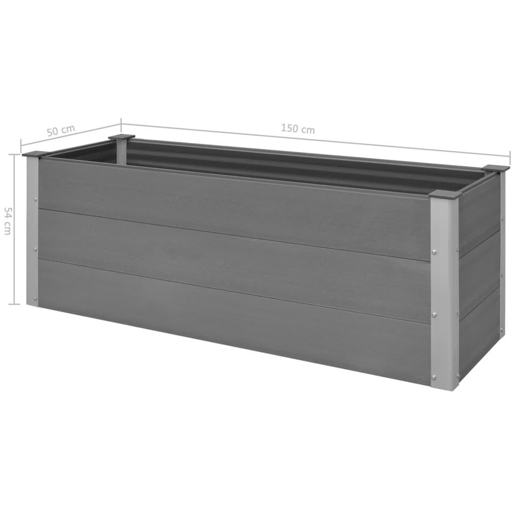 Garden Raised Bed WPC 59.1" x 19.7" x 21.3" Gray at Set Shop and Smile
