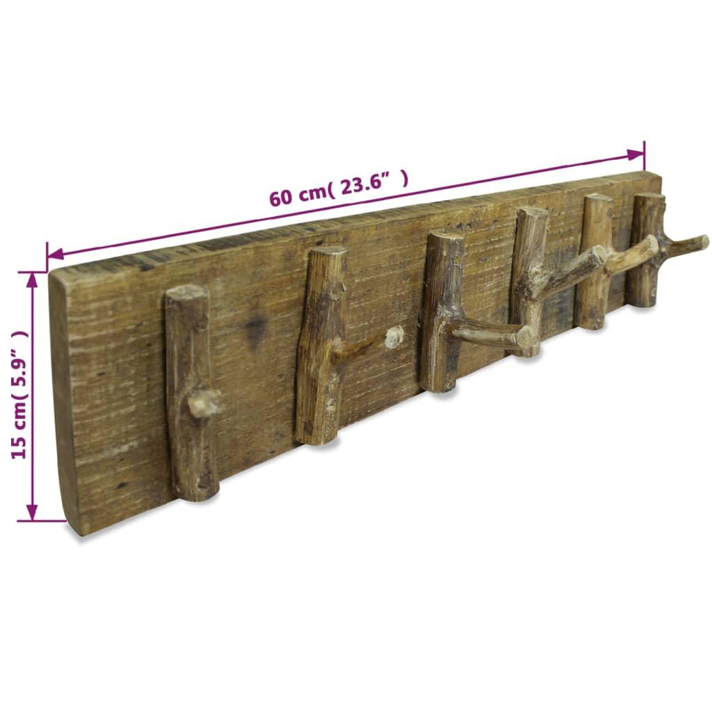 Coat Rack Solid Reclaimed Wood 23.6"x5.9" at Set Shop and Smile