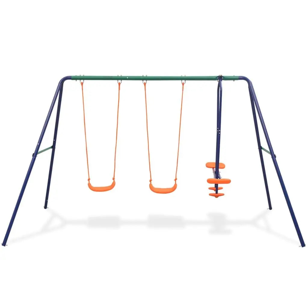 Swing Set with 4 Seats Orange at Set Shop and Smile
