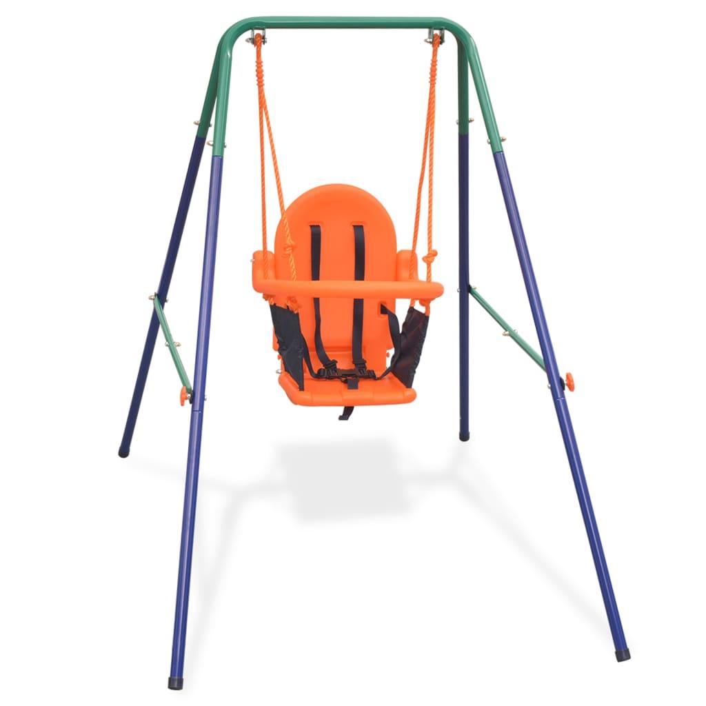 Toddler Swing Set with Safety Harness Orange at Set Shop and Smile