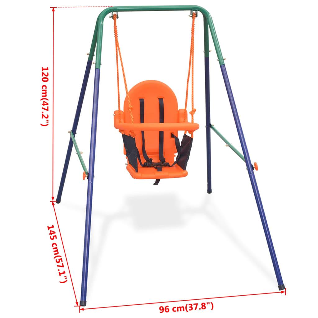 Toddler Swing Set with Safety Harness Orange at Set Shop and Smile