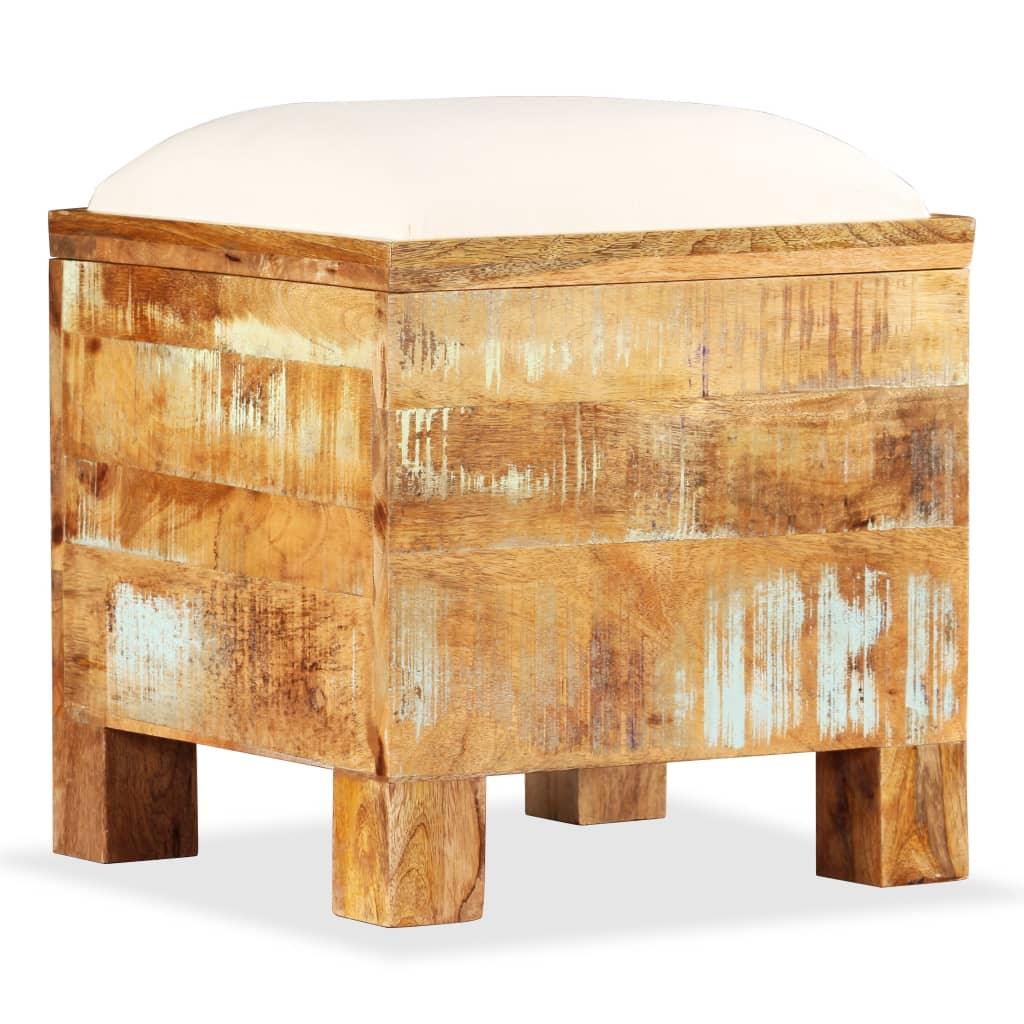 Storage Bench Solid Reclaimed Wood 15.7"x15.7"x17.7" at Set Shop and Smile