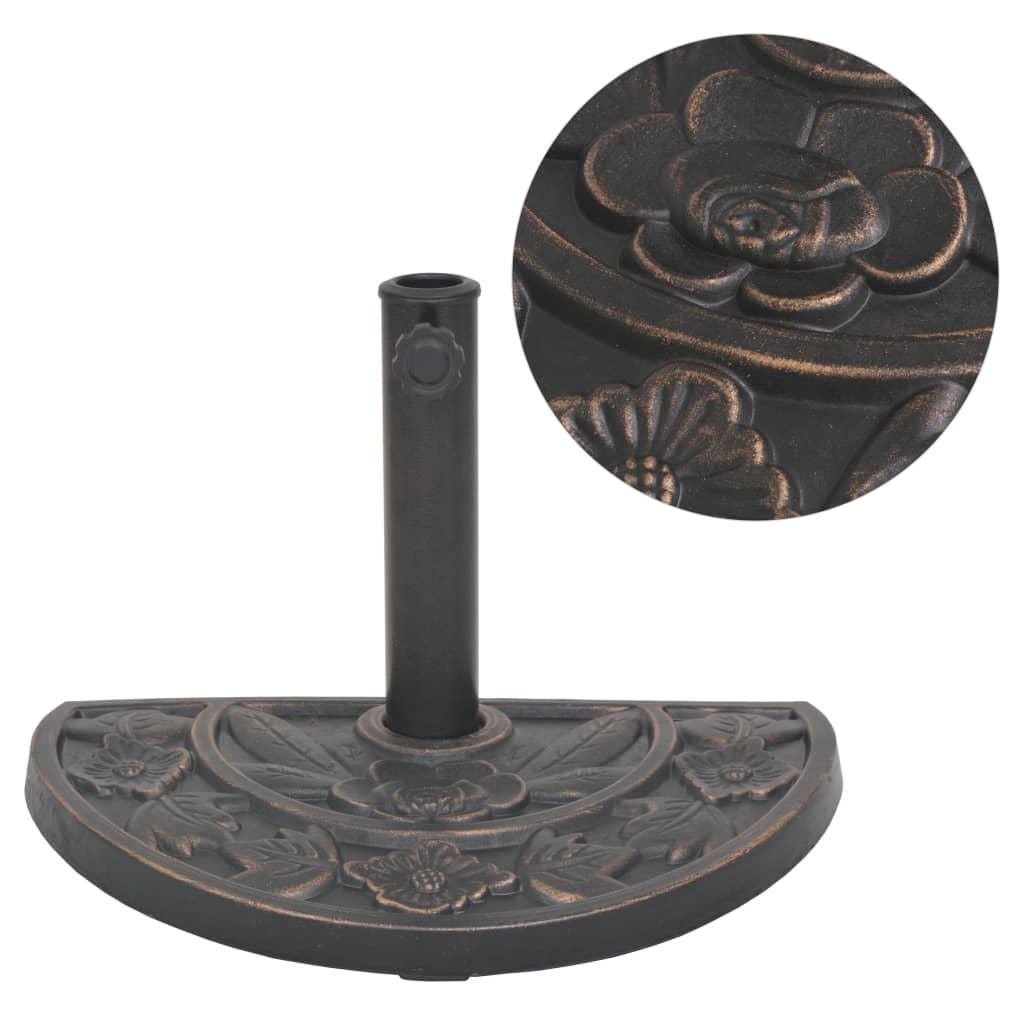 Parasol Base Resin Half Round Bronze 19.8 lbs at Set Shop and Smile