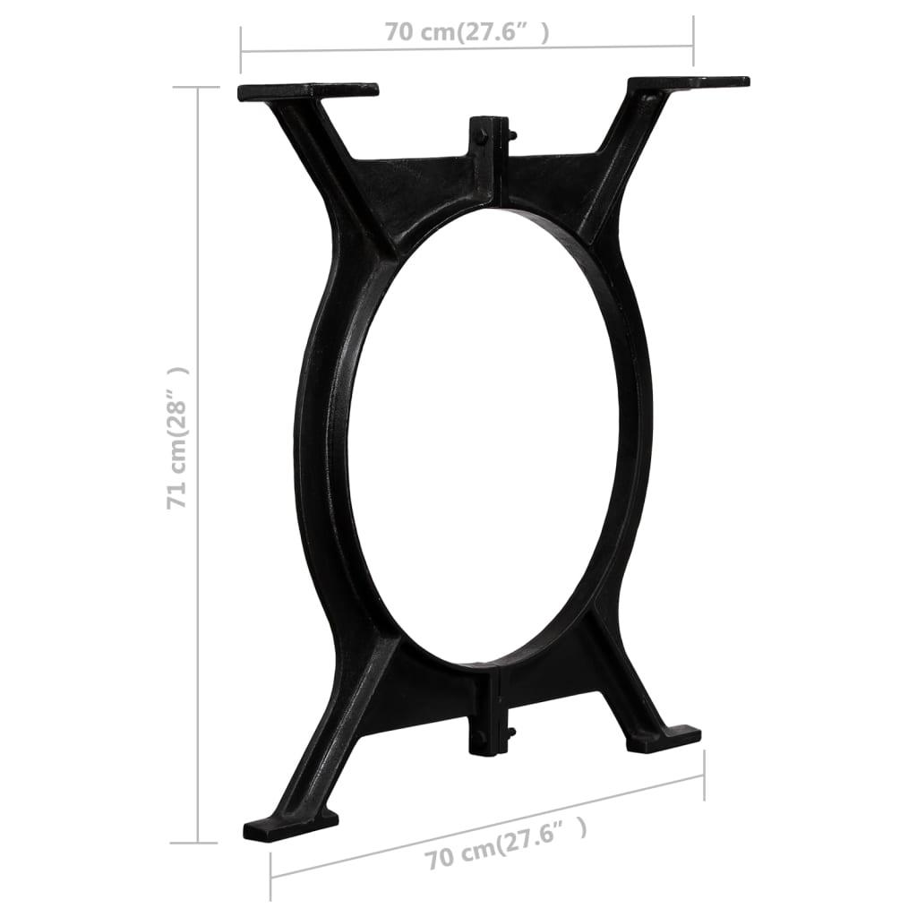 Dining Table Legs 2 pcs O-Frame Cast Iron at Set Shop and Smile