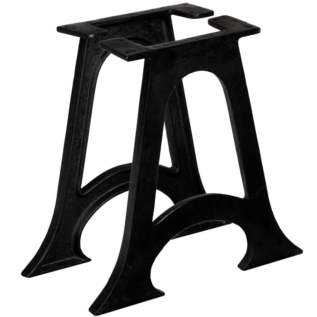 Coffee Table Legs 2 pcs with Arched Base A-Frame Cast Iron at Set Shop and Smile