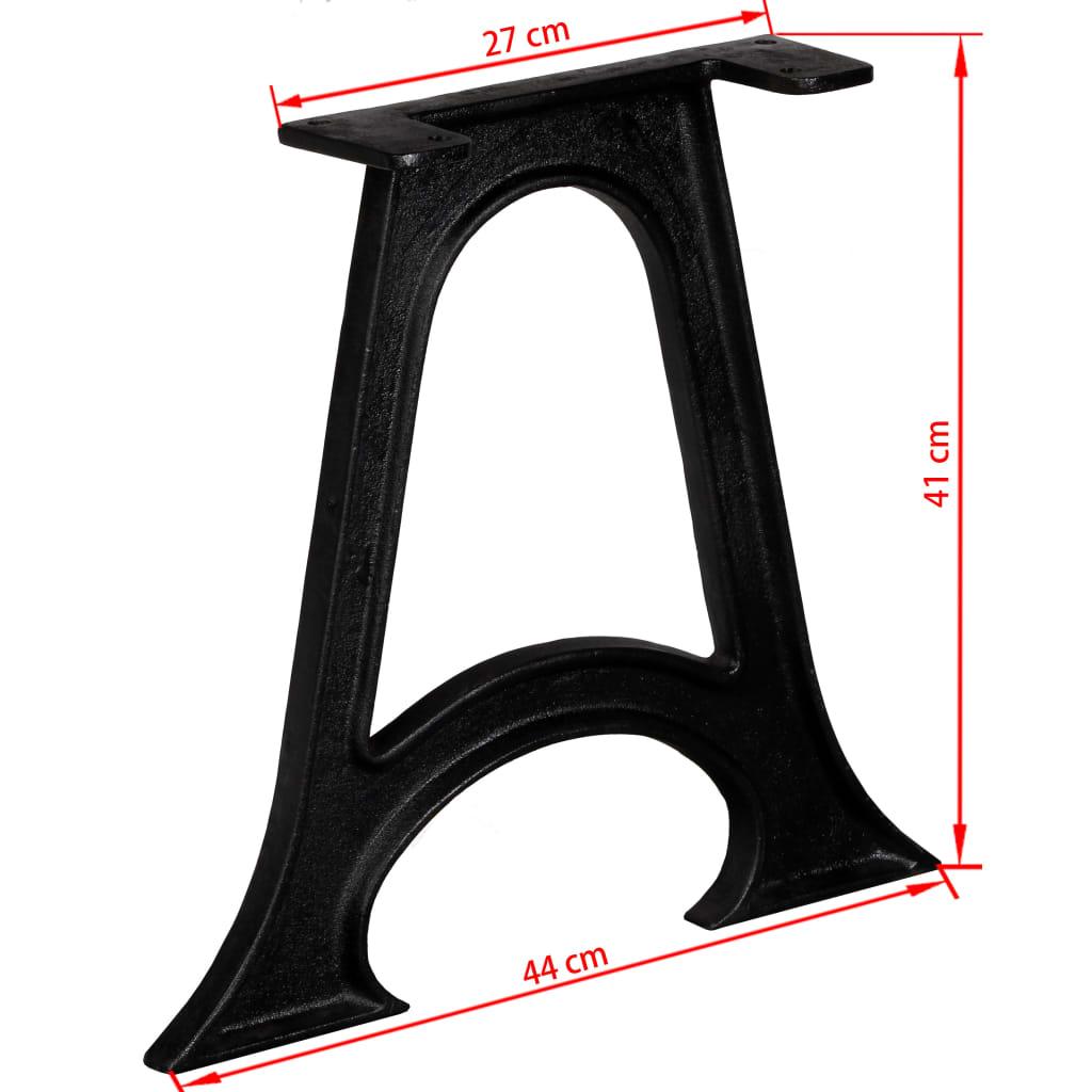 Coffee Table Legs 2 pcs with Arched Base A-Frame Cast Iron at Set Shop and Smile