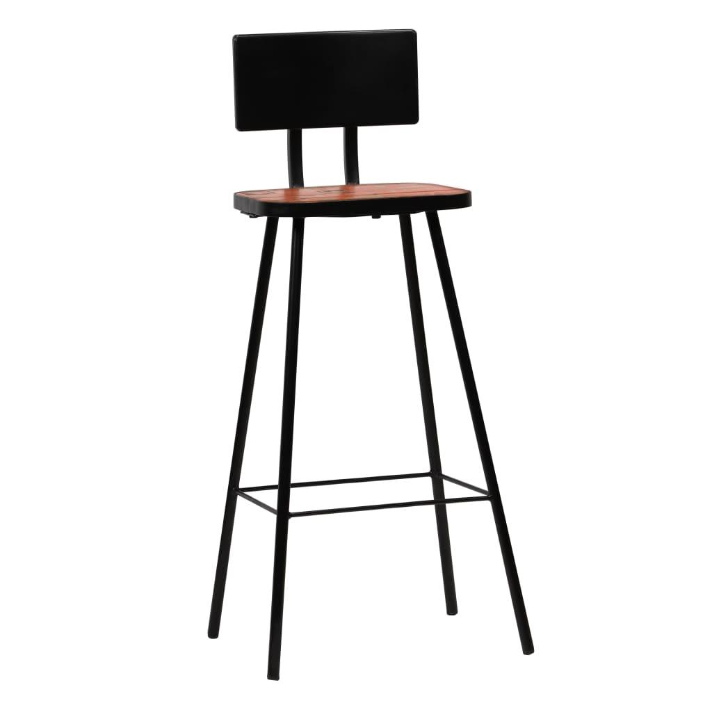 Bar Stools 4 pcs Solid Reclaimed Wood at Set Shop and Smile