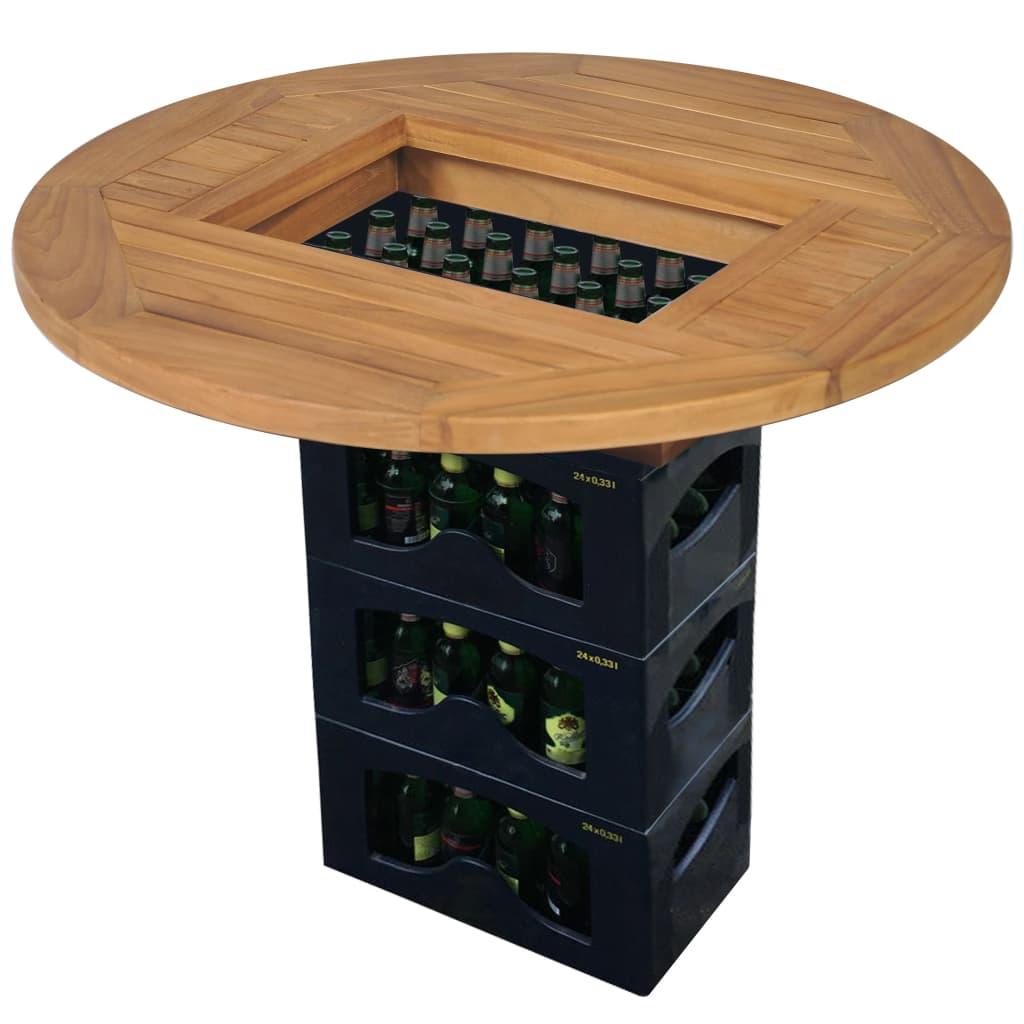 Beer Crate Tabletop Teak 27.6" at Set Shop and Smile