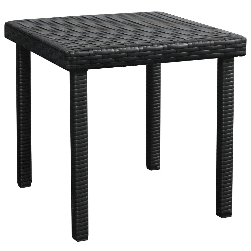 Sun Loungers 2 pcs with Table Poly Rattan Black at Set Shop and Smile