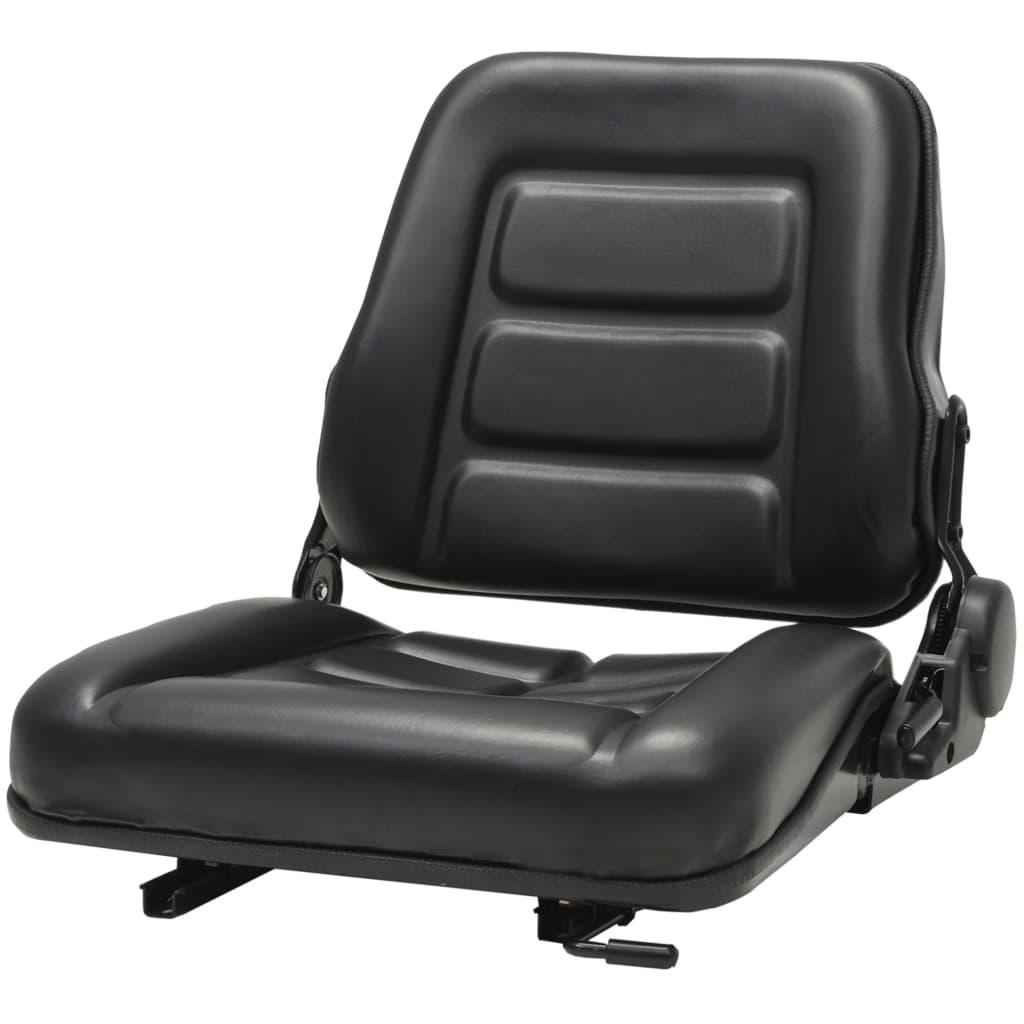 Forklift & Tractor Seat with Adjustable Backrest Black at Set Shop and Smile