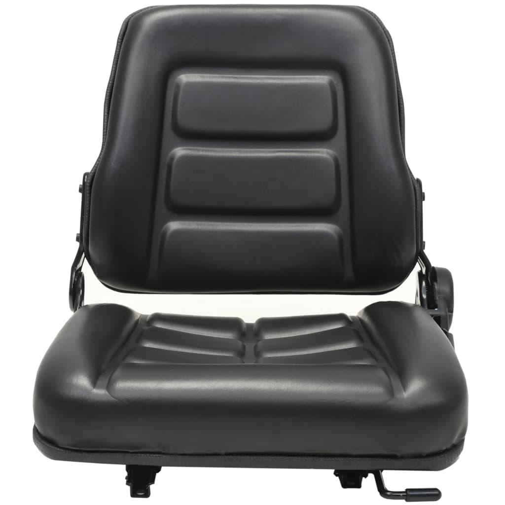 Forklift & Tractor Seat with Adjustable Backrest Black at Set Shop and Smile