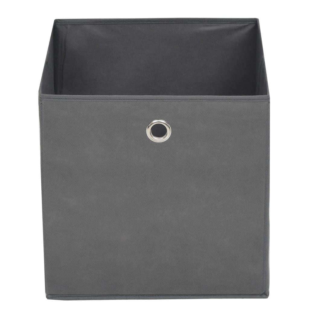 Storage Boxes 4 pcs Non-woven Fabric 12.6"x12.6"x12.6" Gray at Set Shop and Smile