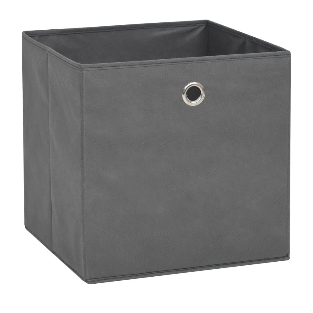 Storage Boxes 10 pcs Non-woven Fabric 12.6"x12.6"x12.6" Gray at Set Shop and Smile