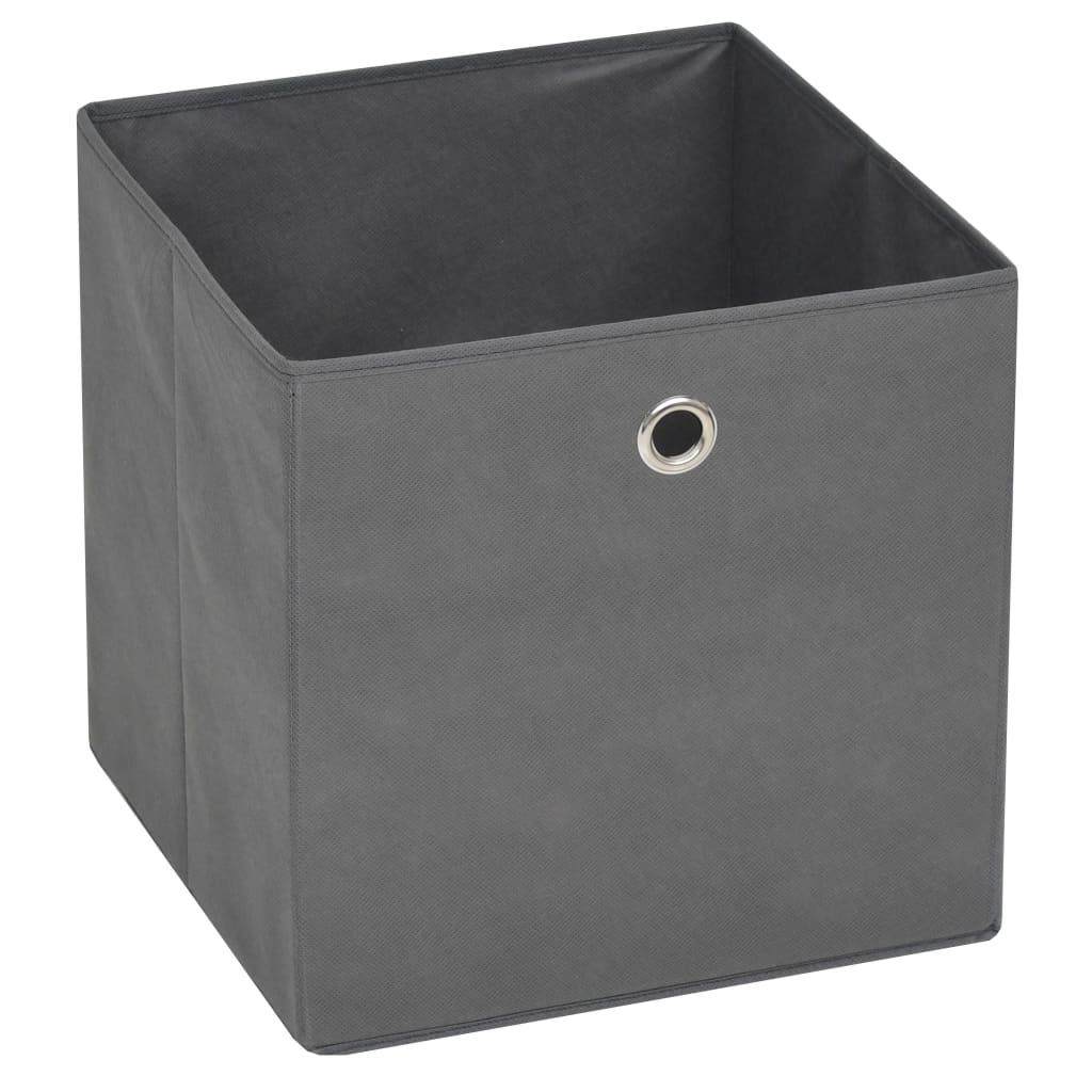 Storage Boxes 10 pcs Non-woven Fabric 12.6"x12.6"x12.6" Gray at Set Shop and Smile