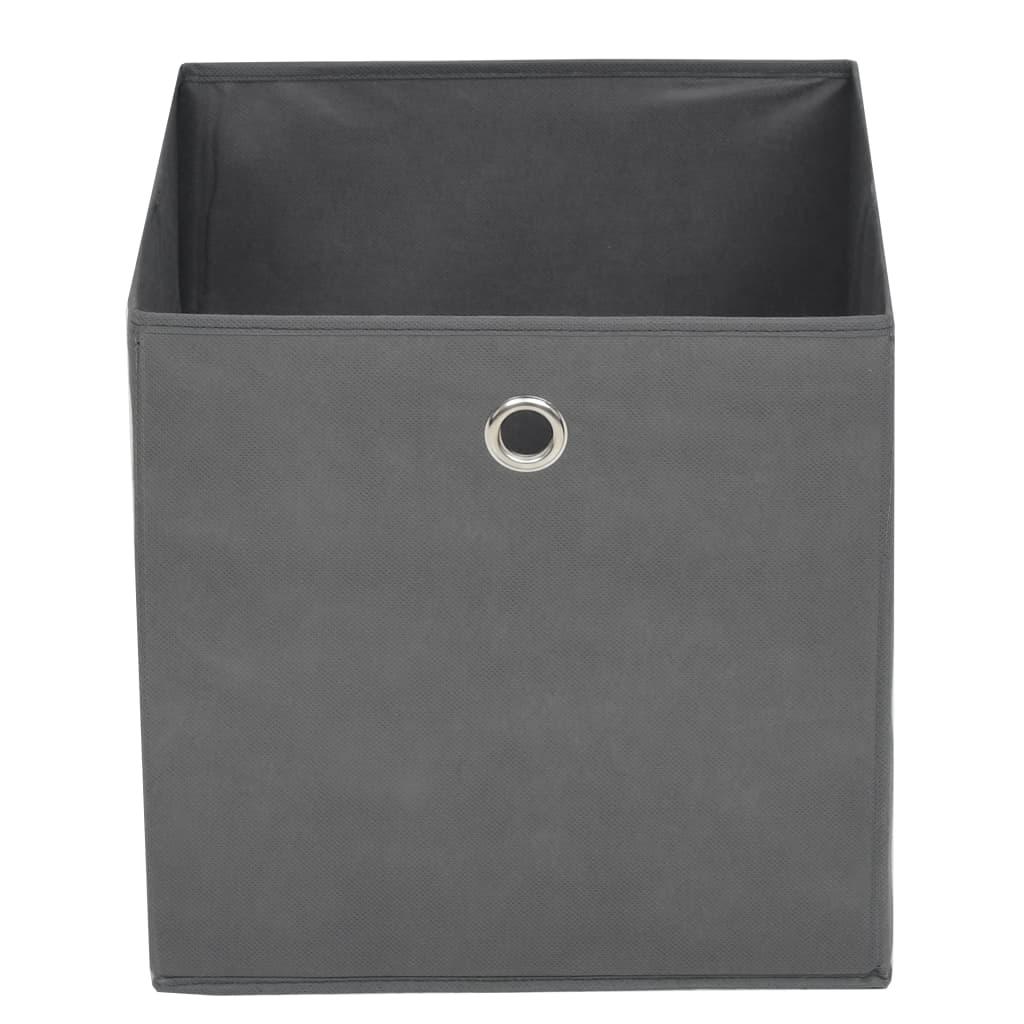 Storage Boxes 10 pcs Non-woven Fabric 12.6"x12.6"x12.6" Gray at Set Shop and Smile