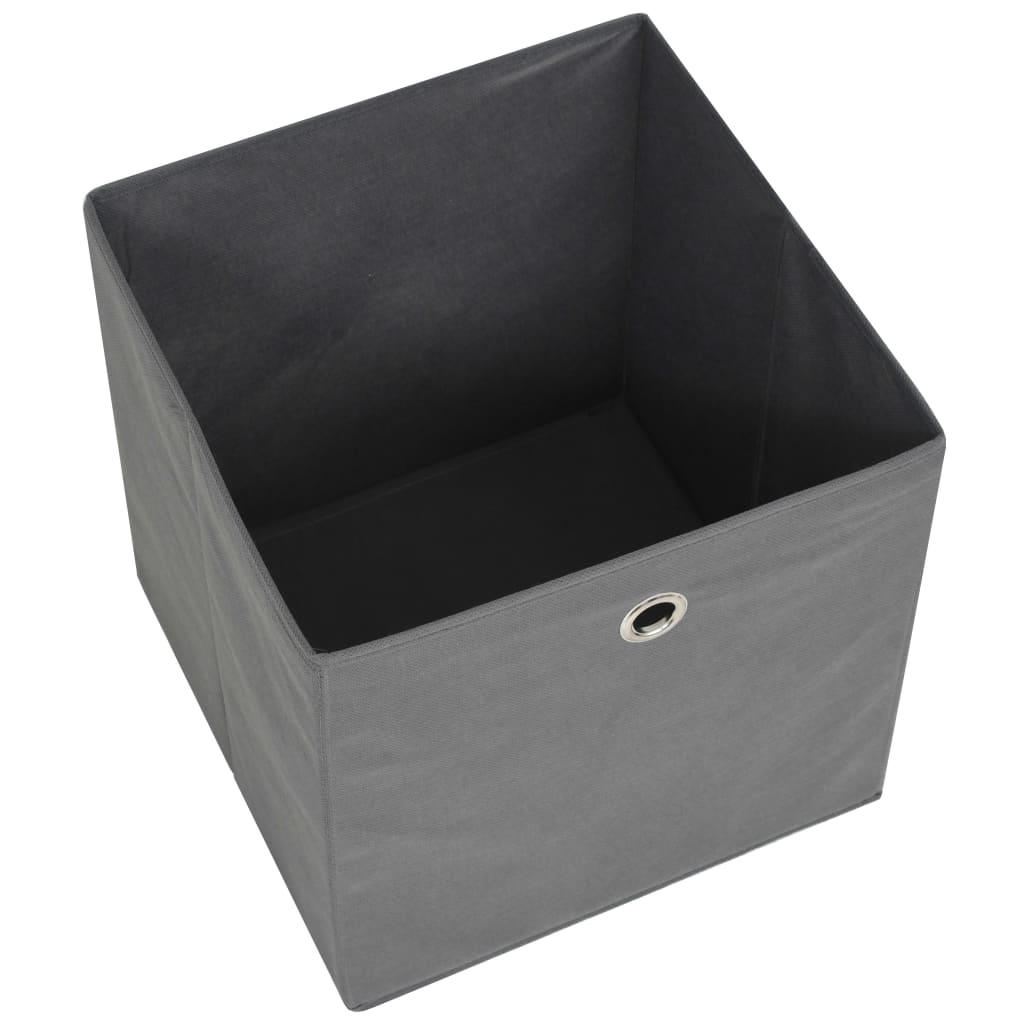 Storage Boxes 10 pcs Non-woven Fabric 12.6"x12.6"x12.6" Gray at Set Shop and Smile