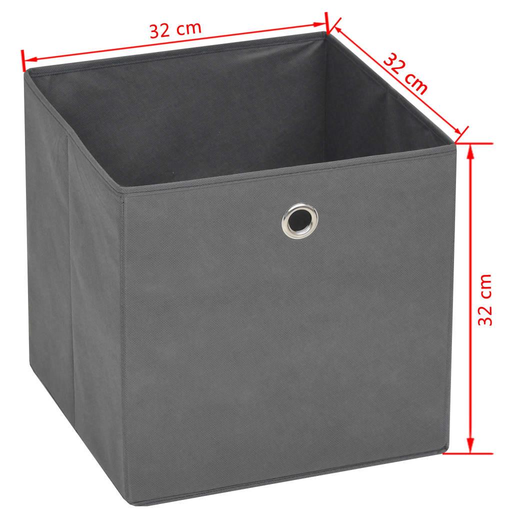 Storage Boxes 10 pcs Non-woven Fabric 12.6"x12.6"x12.6" Gray at Set Shop and Smile
